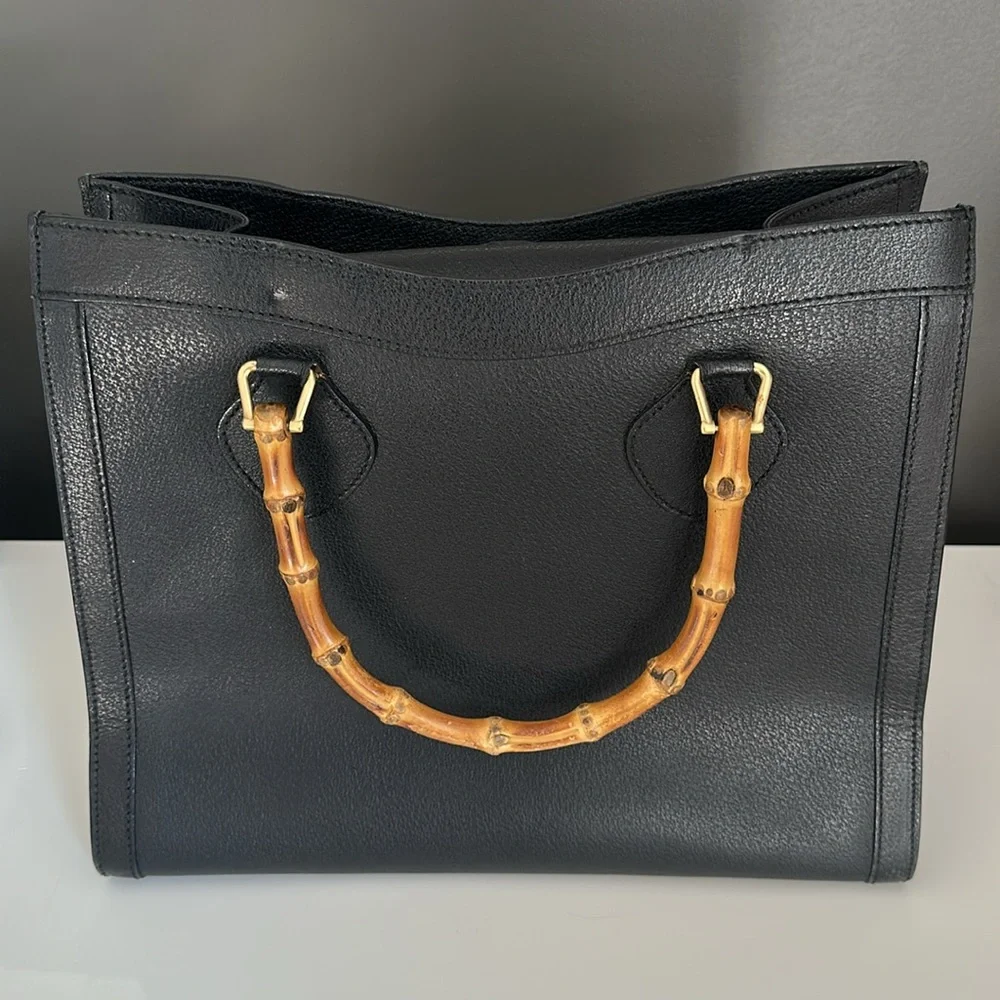 Gucci Black Tote with Bamboo Handles - Picture 2 of 13